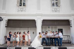 the wedding entourage
